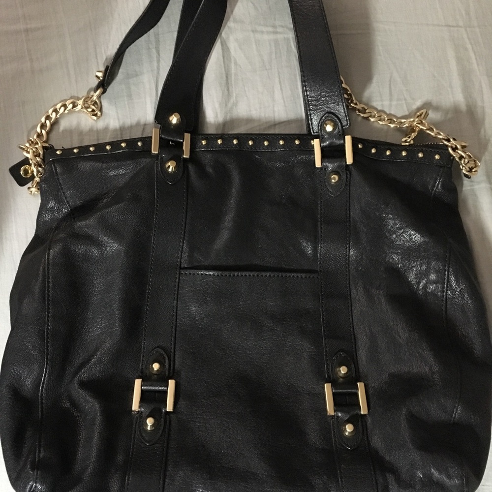 juicy couture black leather tote